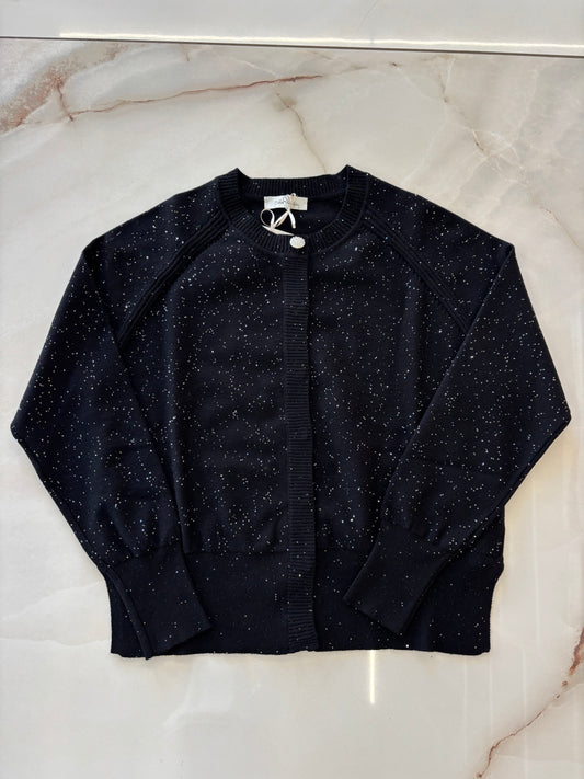CARMEN - CARDIGAN CON MICROPAILLETTES - NERO