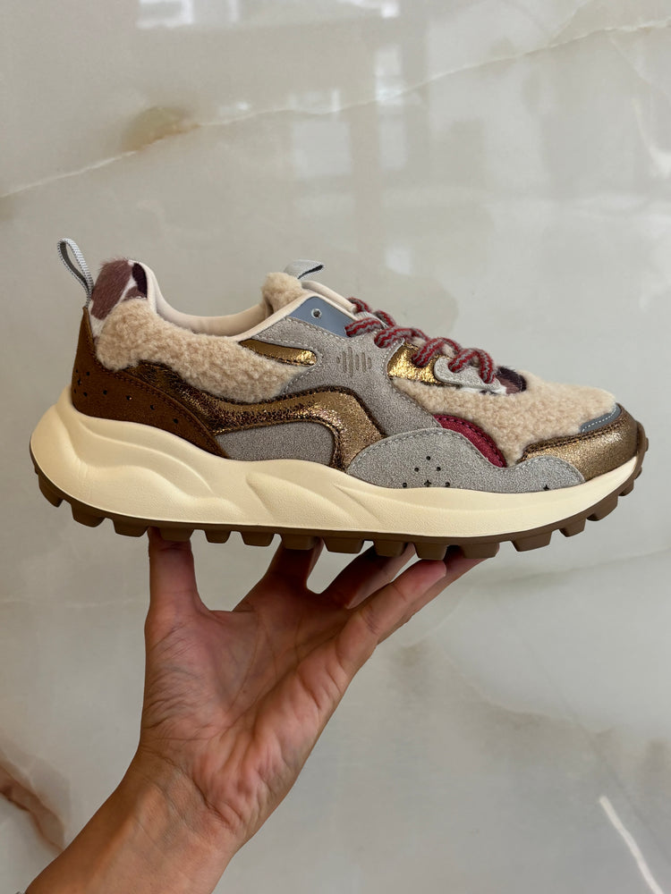 SNEAKERS - BEIGE / ORO