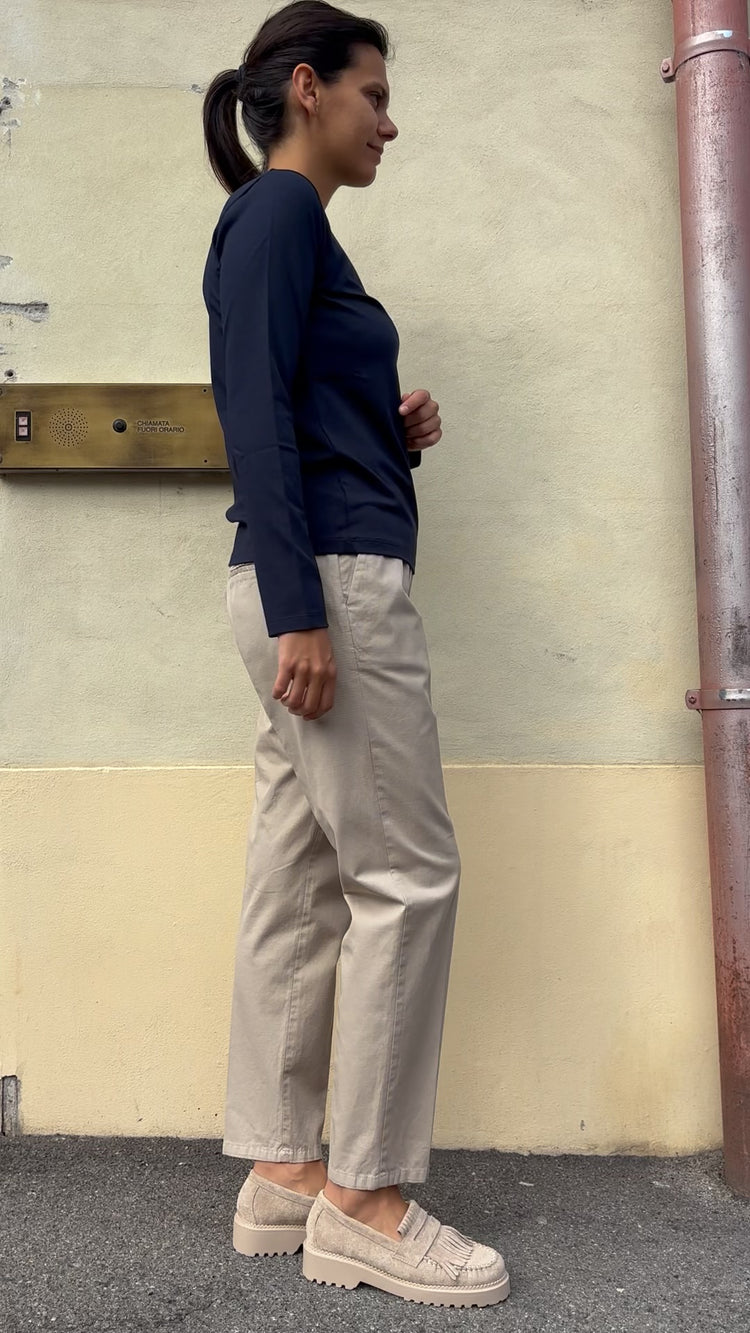 Margaret - Pantalone Coulisse - Beige
