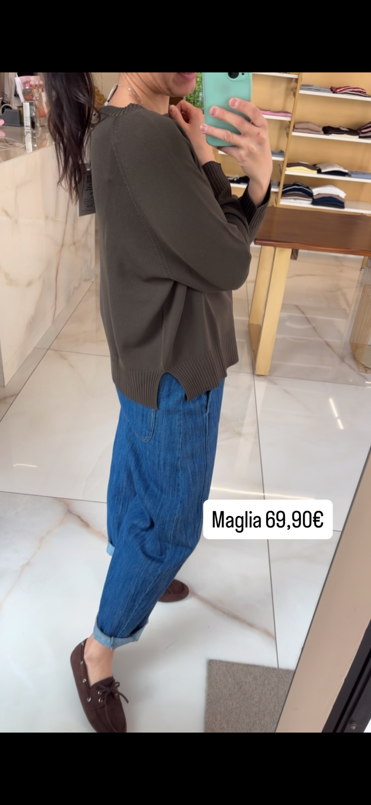 SUSY MIX - MAGLIA SCOLLO A BARCA - MORO