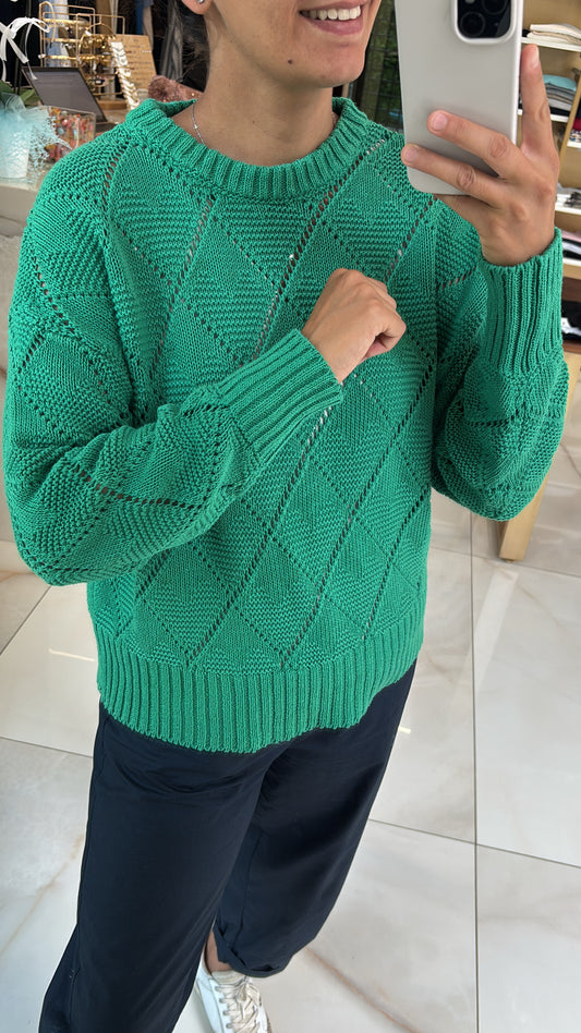 ANGELA DAVIS - MAGLIONE - VERDE GUCCI