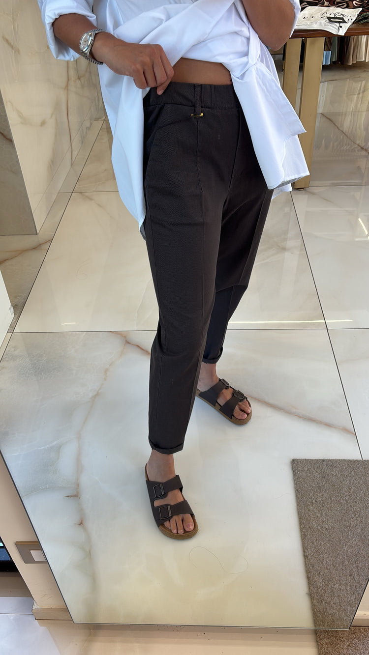 Margaret - Pantalone Coulisse - choco