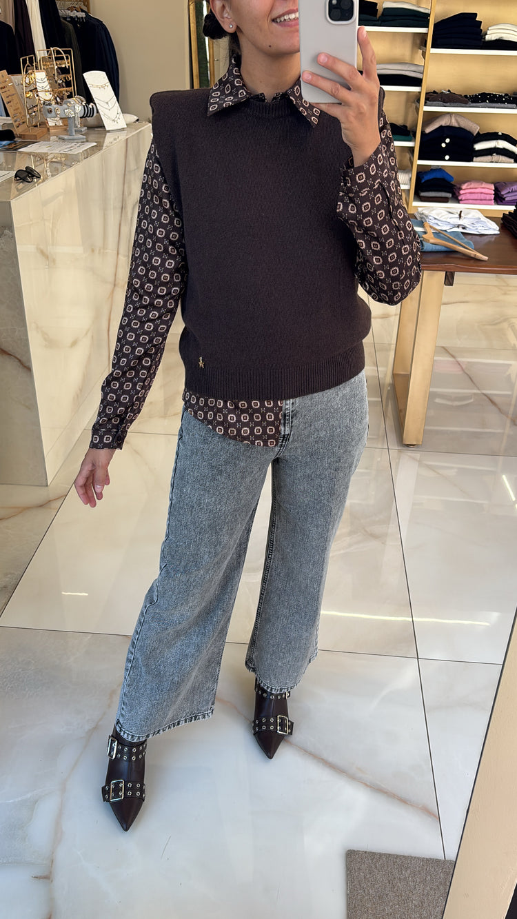 SUSY MIX - JEANS GAMBA DRITTA SLAVATI - GRIGIO