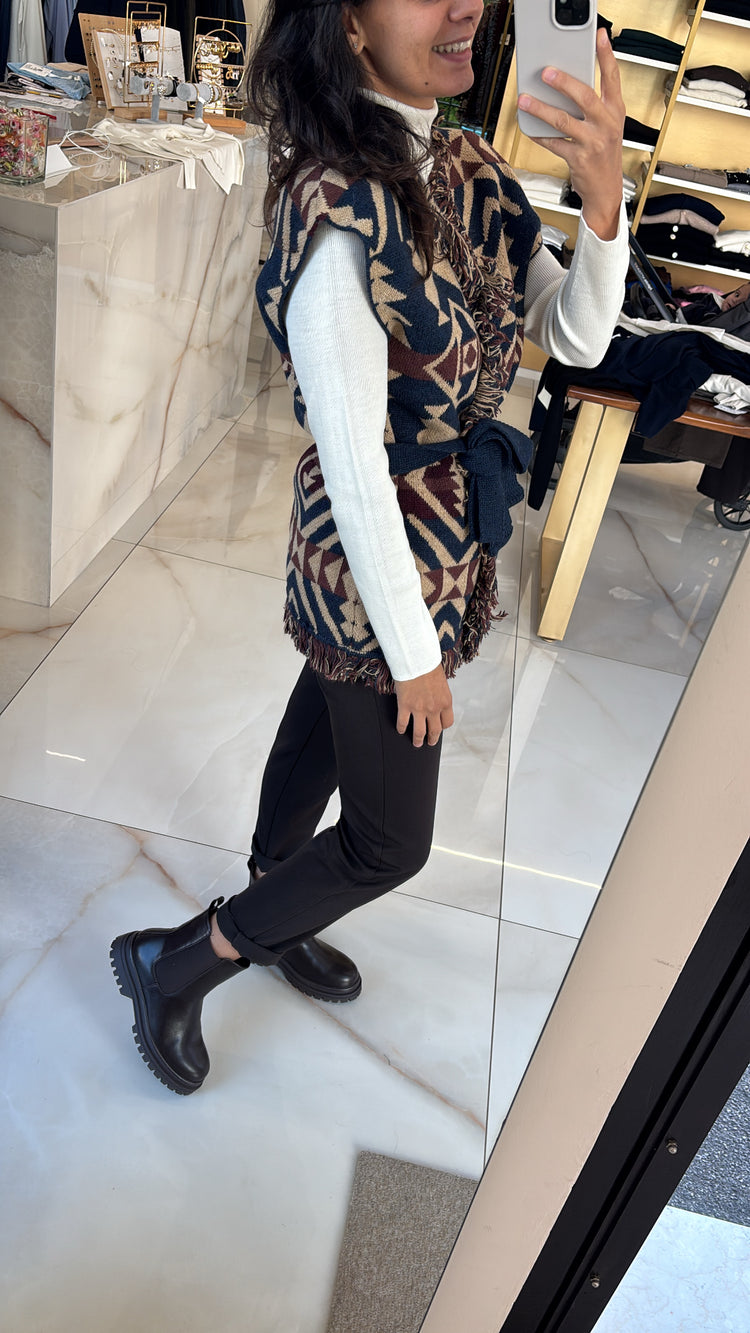 STIVALETTO BASSO LISCIO - MARRONE