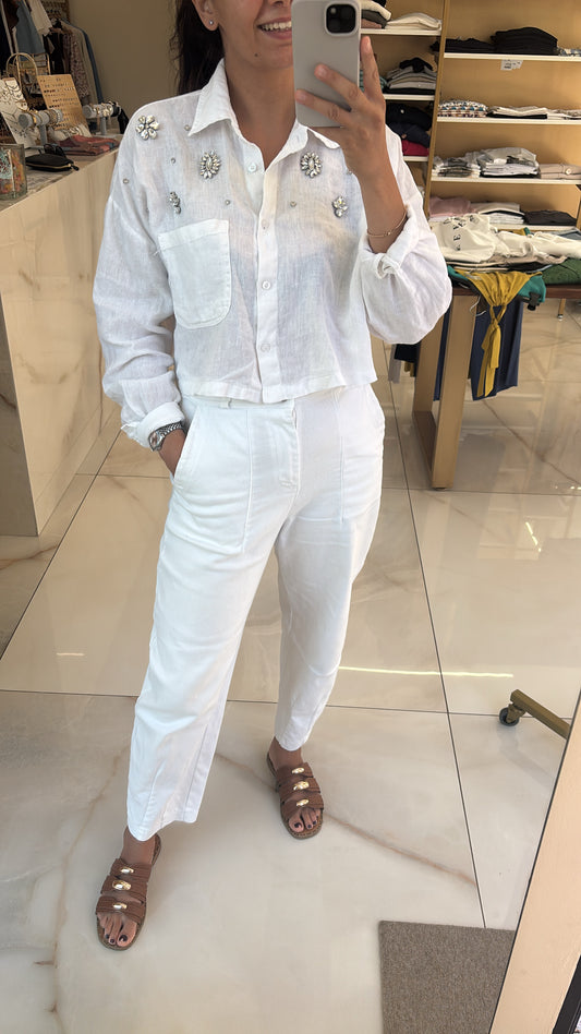 HAVEONE - JEANS OVETTO - BIANCO