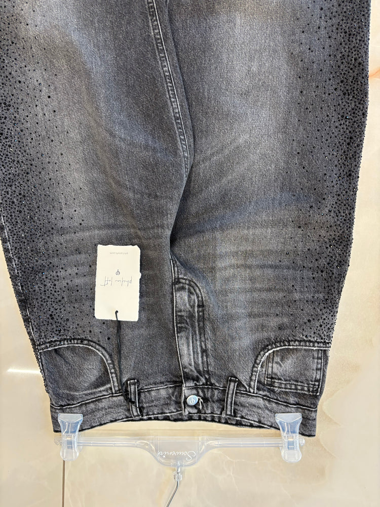 PHILIP - JEANS NERO DIAMANTINI