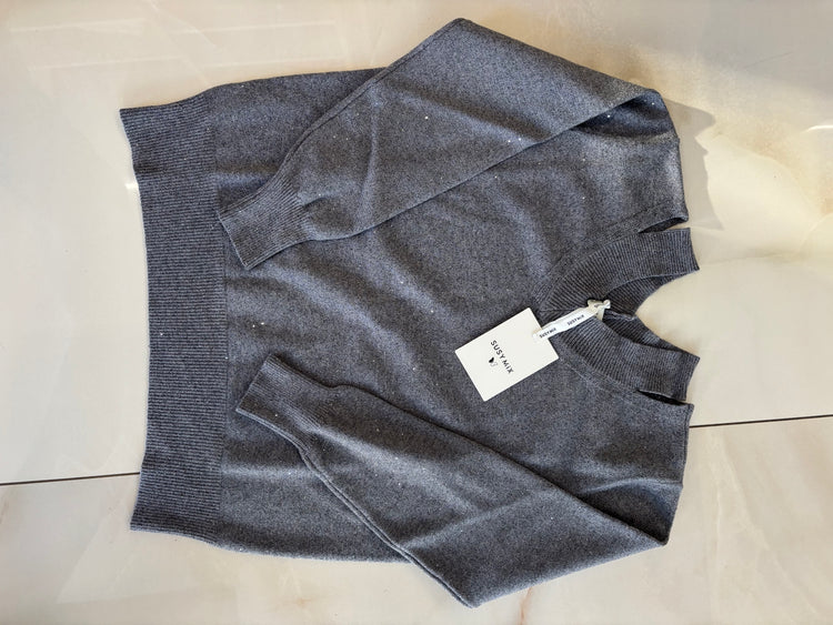 SUSY MIX - MAGLIA CUT OUT - GRIGIO