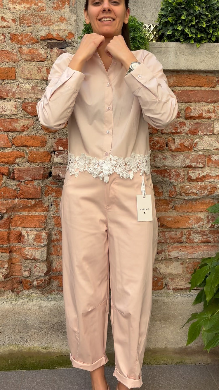 SUSY MIX - CAMICIA PIZZO - ROSA