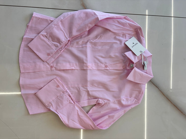 Susy mix - Camicia bottone gioiello  - rosa