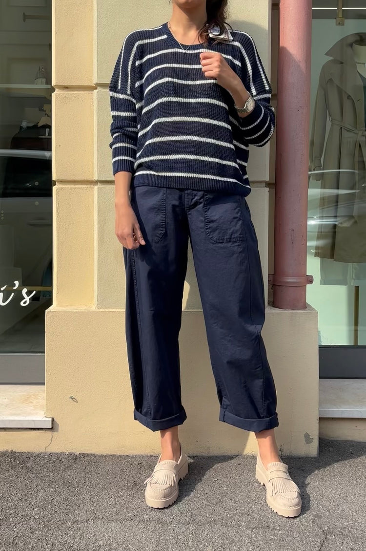 Susy mix - Pantalone con Tasca frontale - Blu