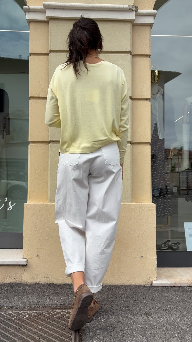 SUSY MIX - Pantalone Love  - Bianco