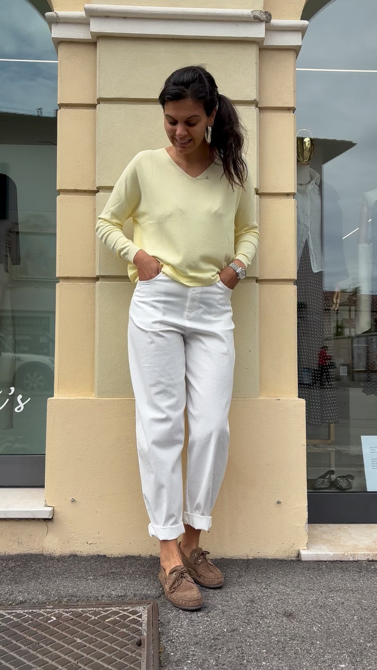 SUSY MIX - Pantalone Love  - Bianco