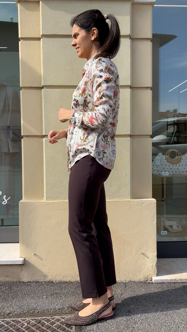 Daniel e Mayer - camicia in seta - fantasia fiori