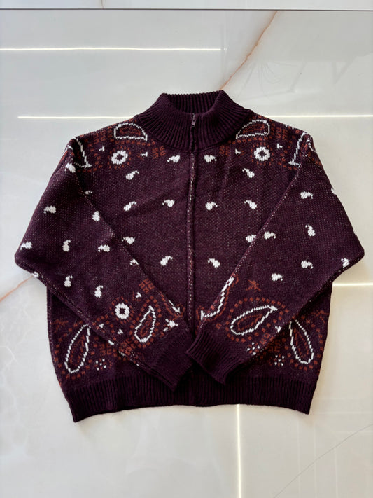 SUSY MIX - GIACCA JACQUARD - VINO