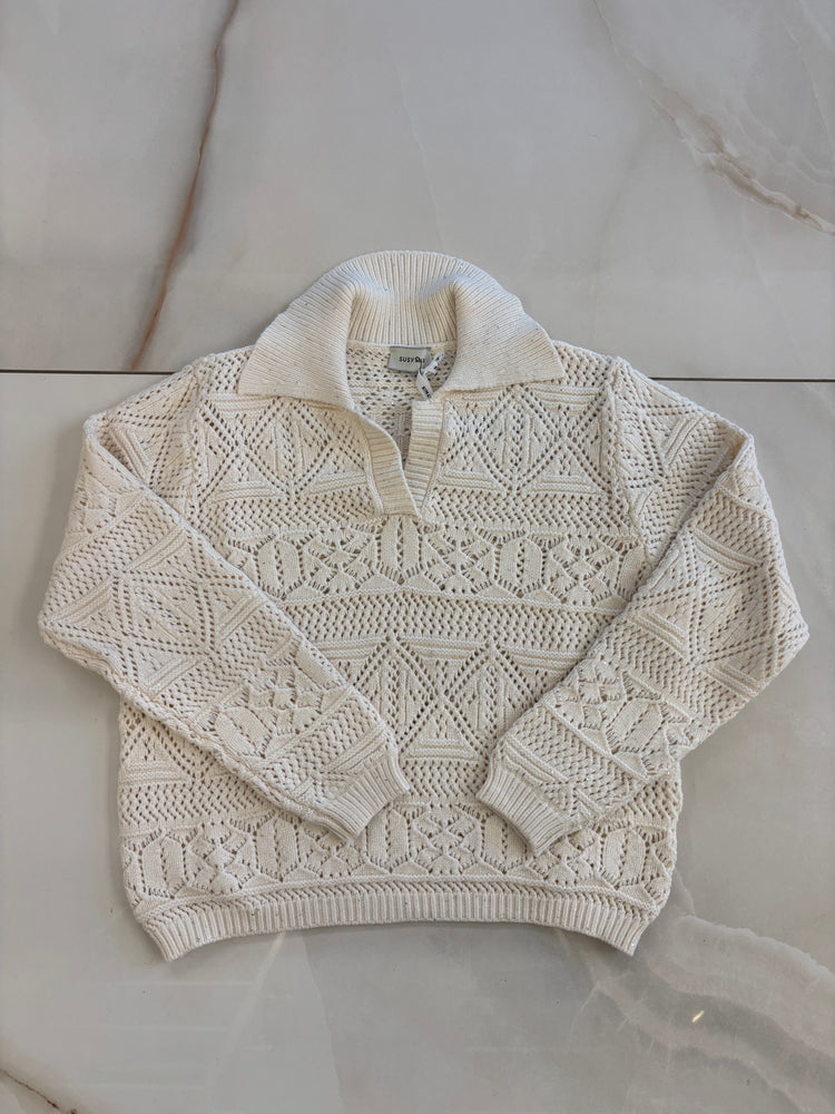 SUSY MIX - POLO PAILLETTES - CREMA