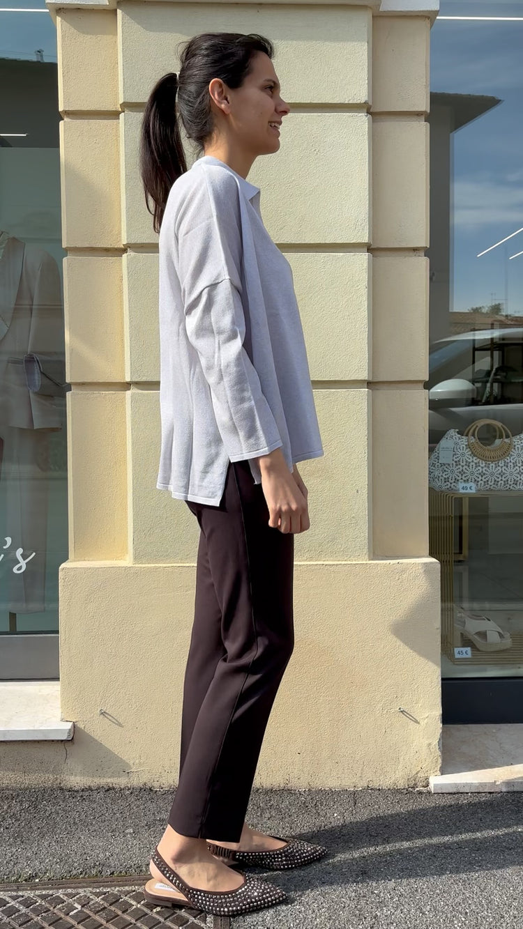 Daniel e mayer - Maglia in filo leggero  - grigia