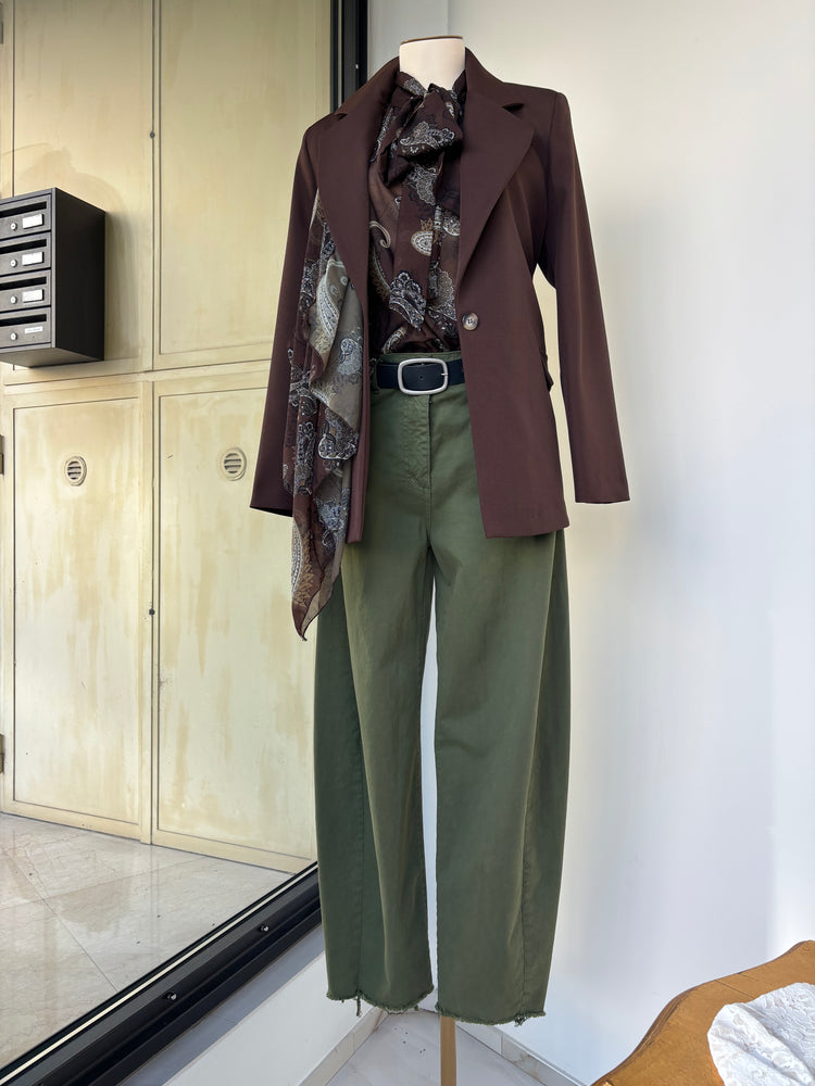 SOUVENIR - PANTALONE OVETTO CON CINTURA - VERDE