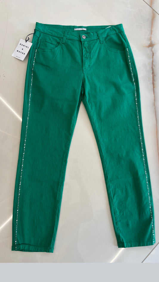 DANIEL & MAYER  - PANTALONE PERLINE  - VERDE