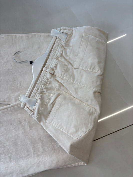 Susy mix - Pantalone con coulisse - panna