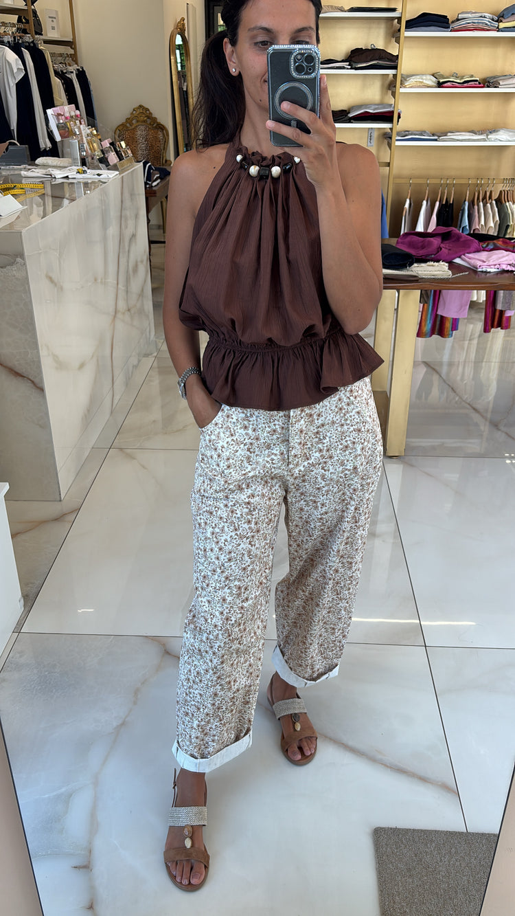 Susy mix - Pantalone fiorellini - rosa