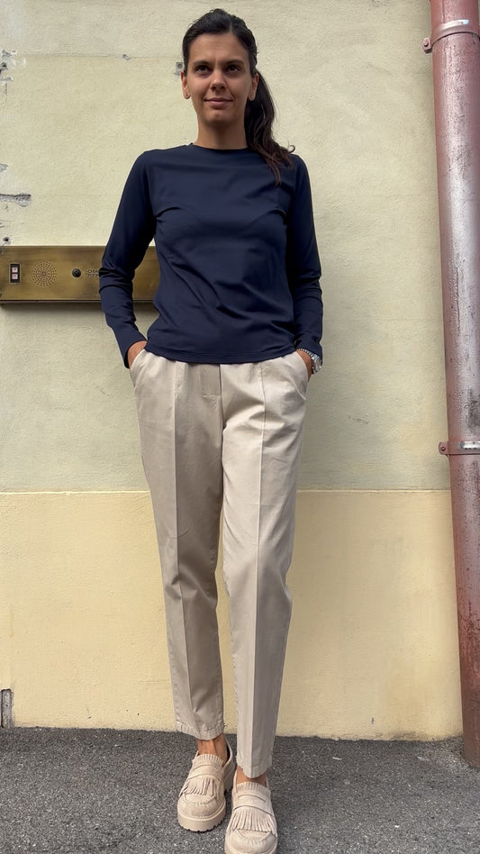Margaret - Pantalone Coulisse - Beige