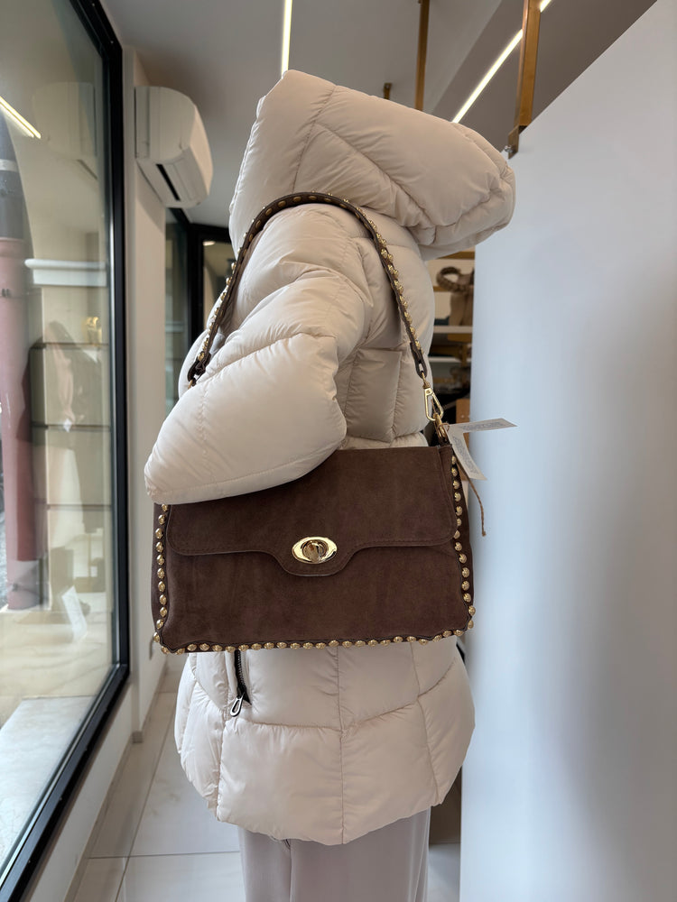 BORSA in PELLE - TAUPE