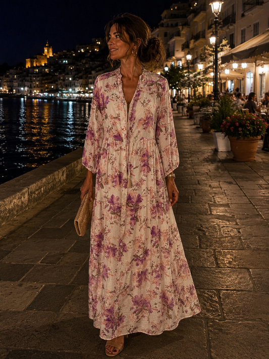 TENSIONE IN - ABITO FANTASIA FIORE - FUCSIA