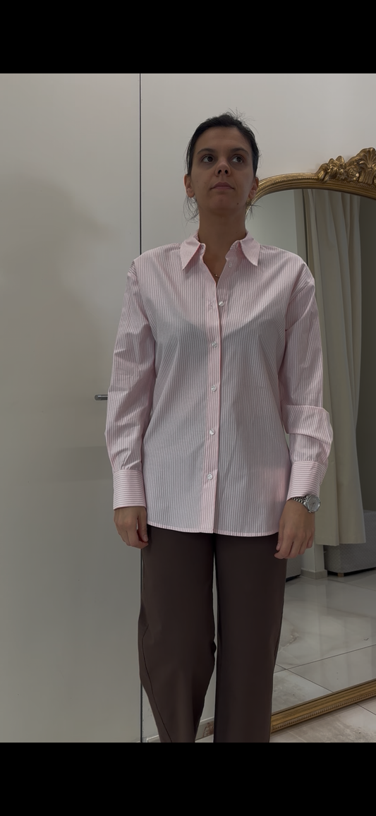 TENSIONE IN - CAMICIA RIGHE BASICA - ROSA