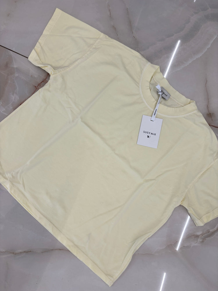 SUSY MIX - T SHIRT SCATOLETTA - GIALLA