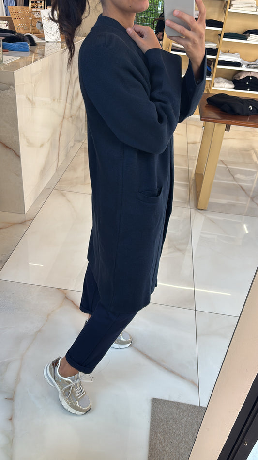 MARGARET - CAPPOTTO IN MAGLIA - BLU