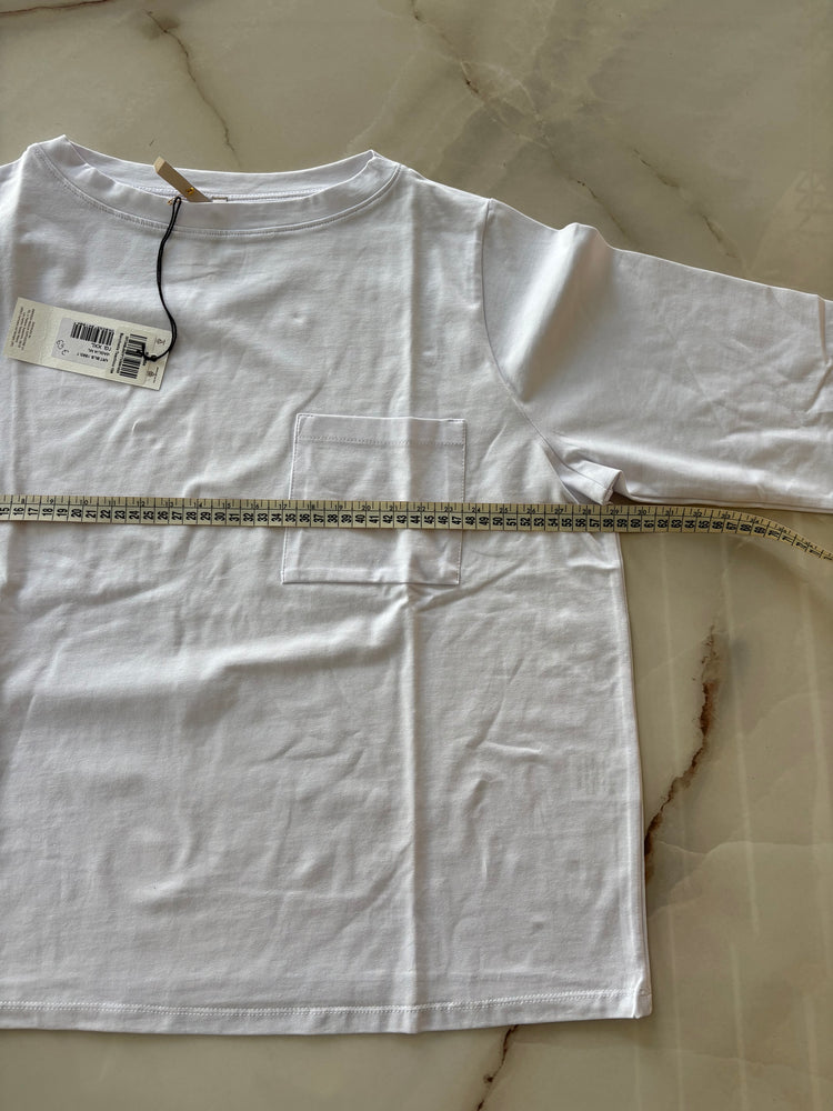 Margaret - Maglia Barchetta taschino- Bianco Ottico - tg XXL
