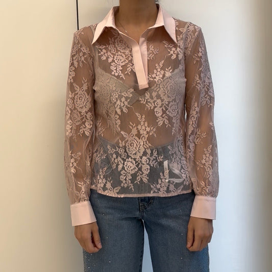 SUSY MIX - CAMICIA PIZZO - ROSA