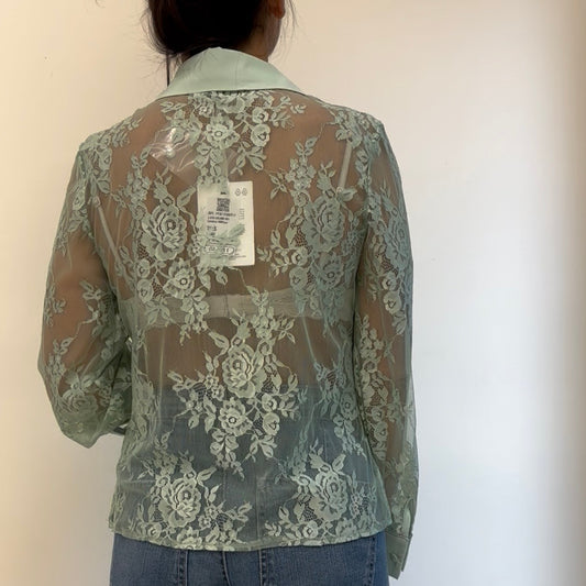 SUSY MIX - CAMICIA PIZZO - VERDE