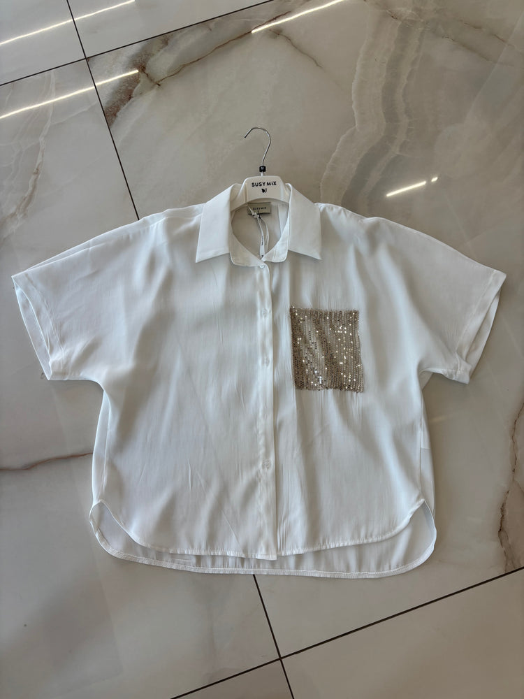 SUSY MIX - CAMICIA TASCHINO - BIANCA