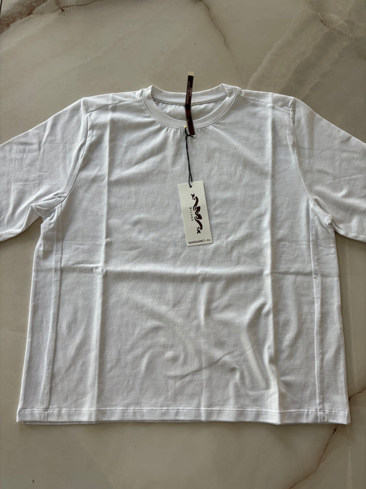 Margaret - Maglia Basica Cuciture - Bianco Ottico - tg XL