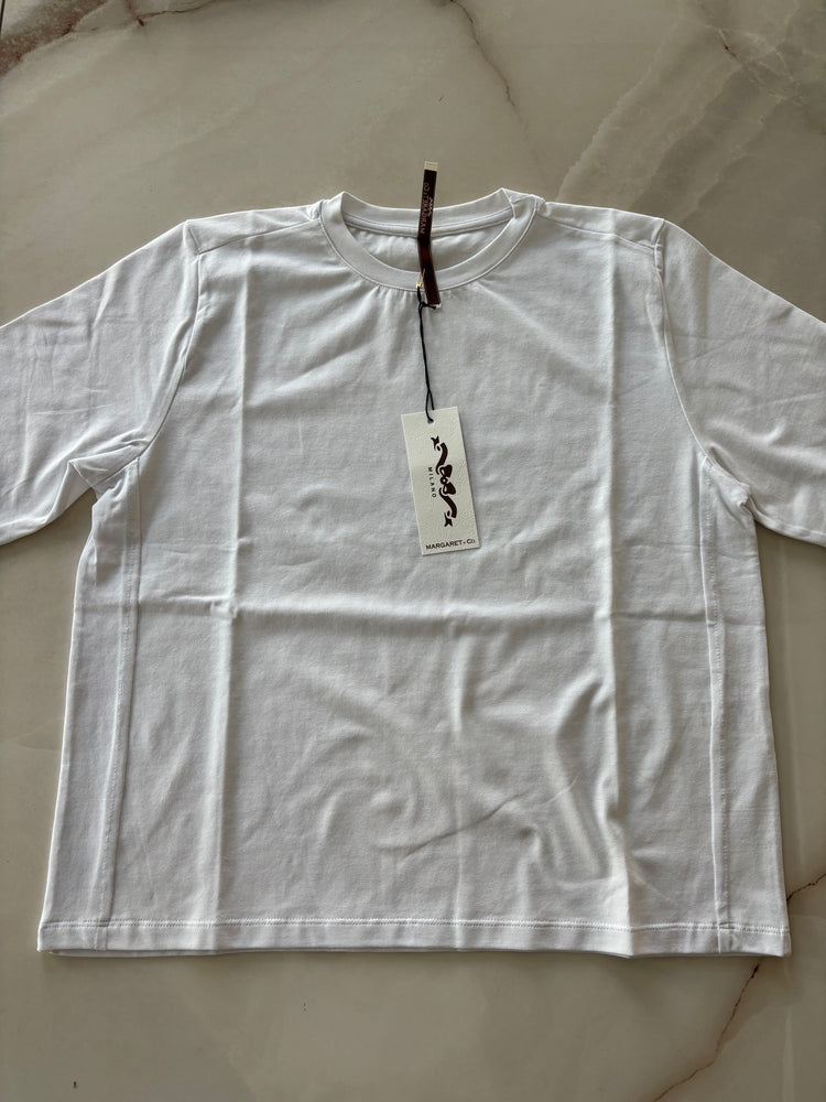 Margaret - Maglia Basica Cuciture - Bianco Ottico - tg XL