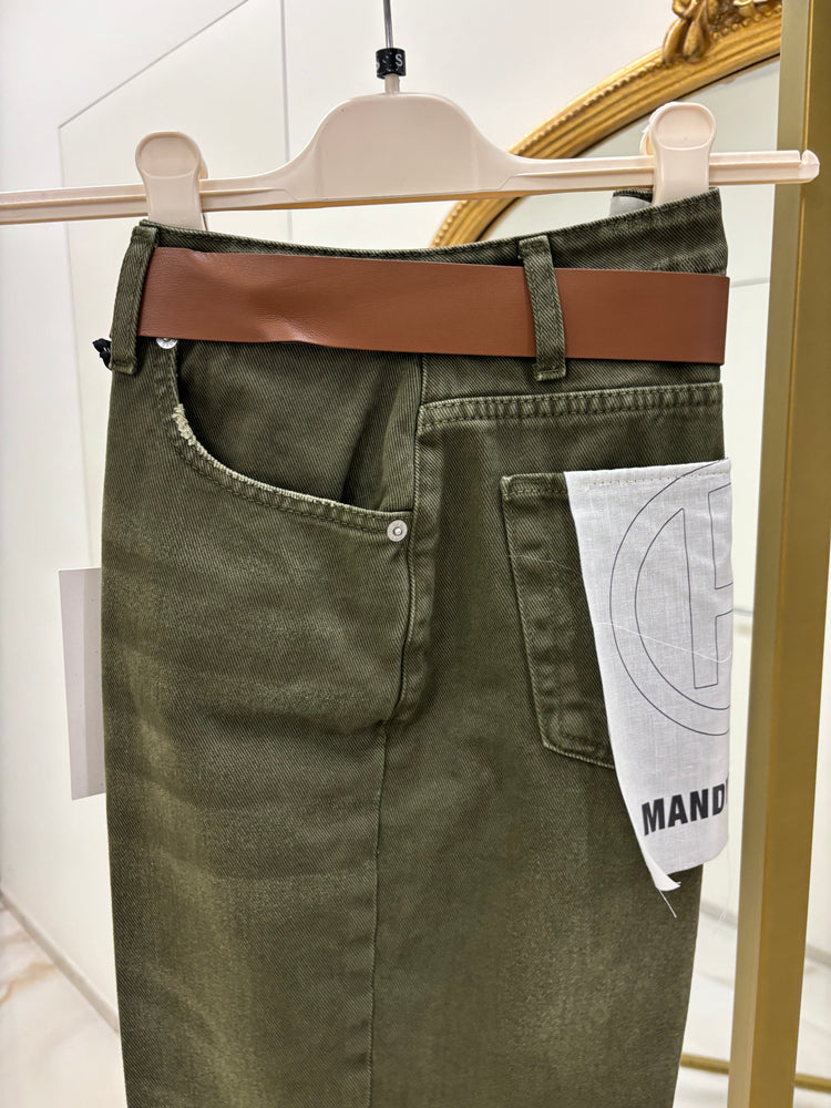 HAVEONE - PANTALONE " MANDY " - VERDE MILITARE