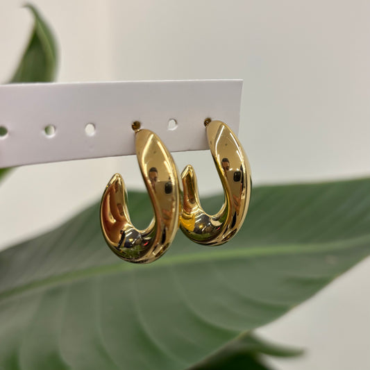 Orecchini gold  hoop bold - aperto medio