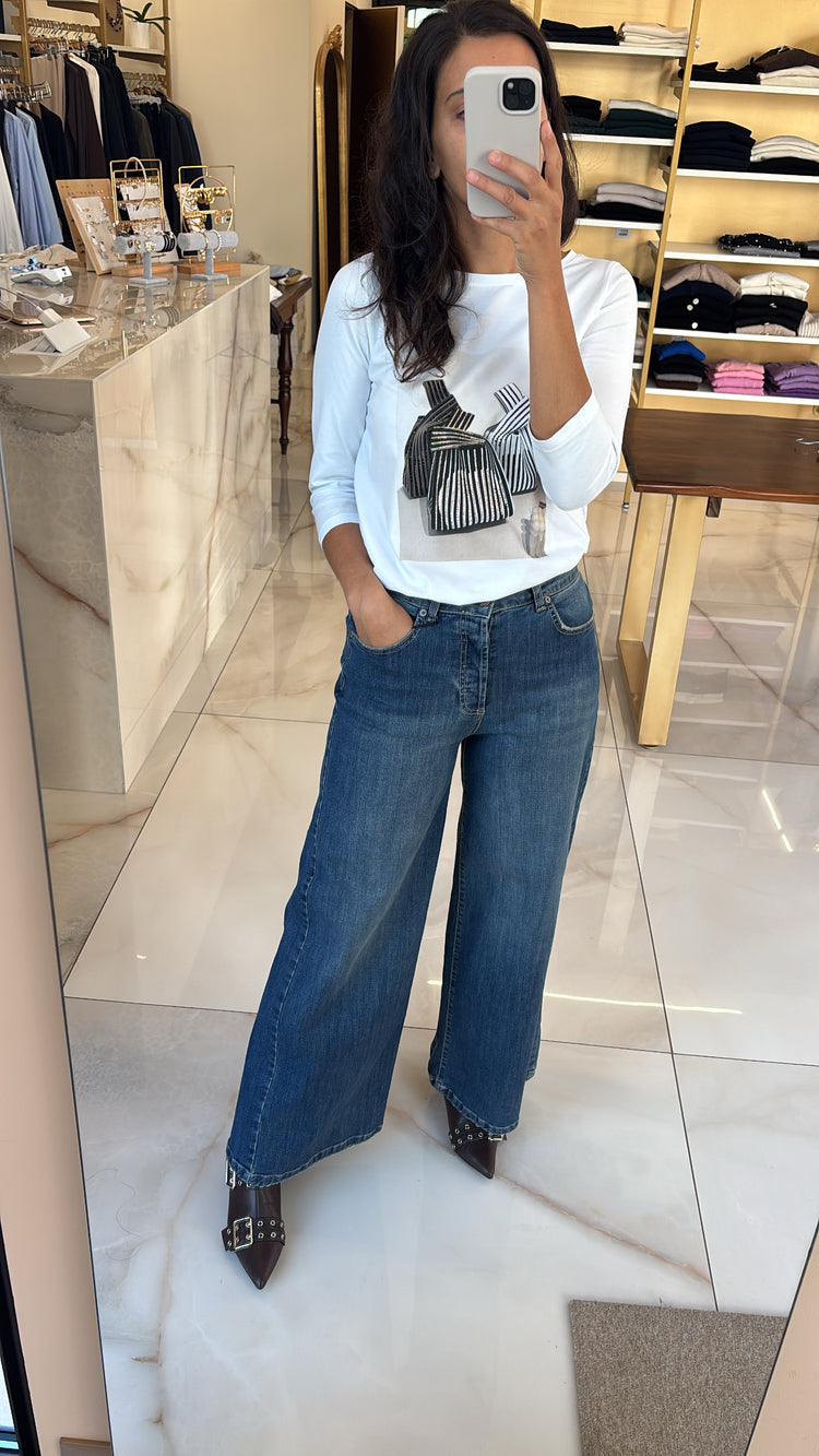 SOUVENIR - JEANS A PALAZZO - DENIM