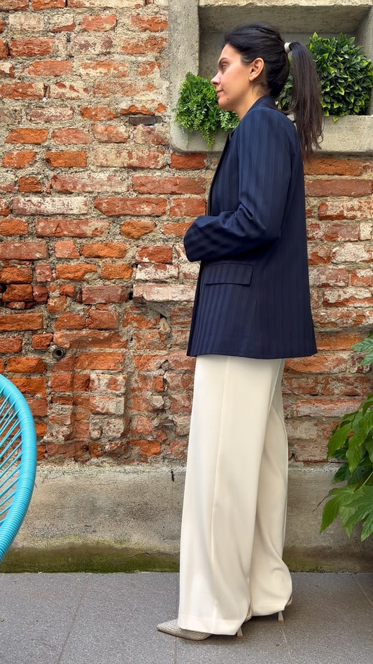 SUSY MIX - GIACCA RIGA  - BLU