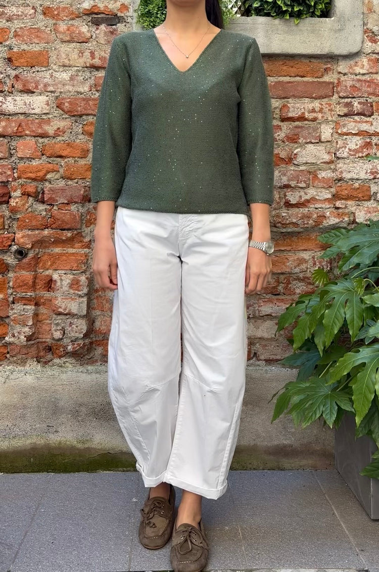 Daniel e mayer - Maglia con punti luce - Verde