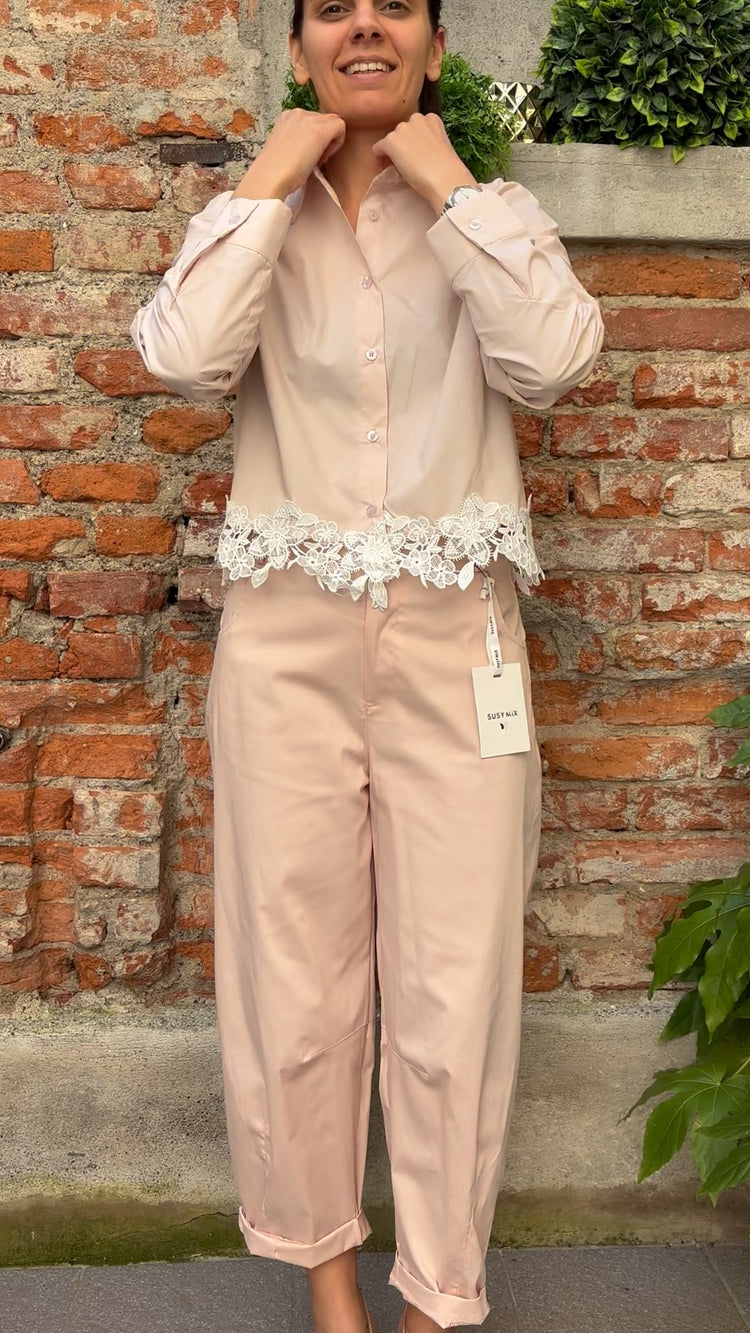 SUSY MIX - CAMICIA PIZZO - ROSA