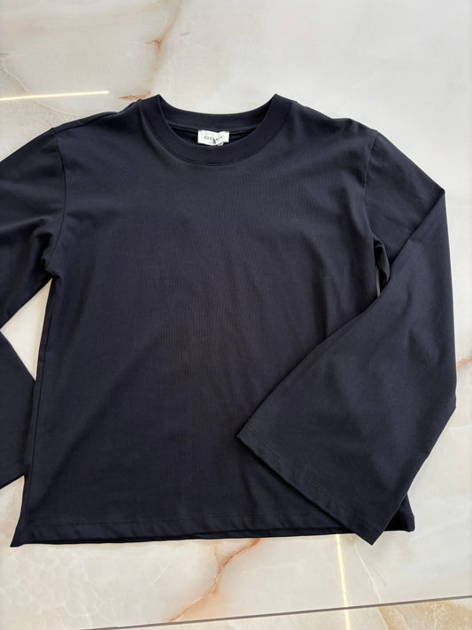 SUSY MIX - T SHIRT MANICA AMPIA - NERA