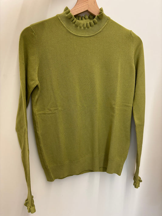 HAVEONE - MAGLIONCINO CON ROUGE - VERDE OLIO