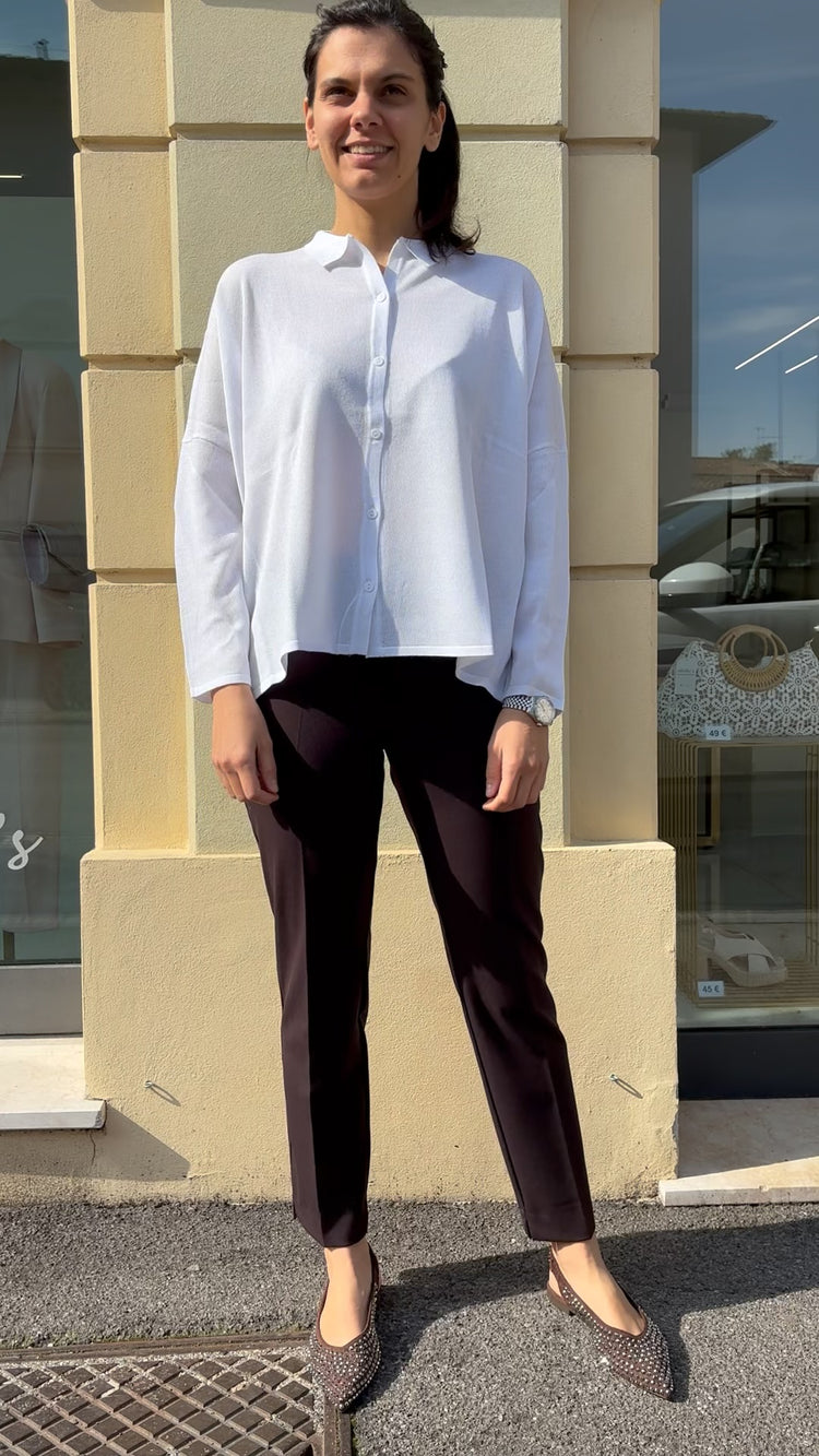 Daniel e mayer - Maglia in filo leggero  - bianca