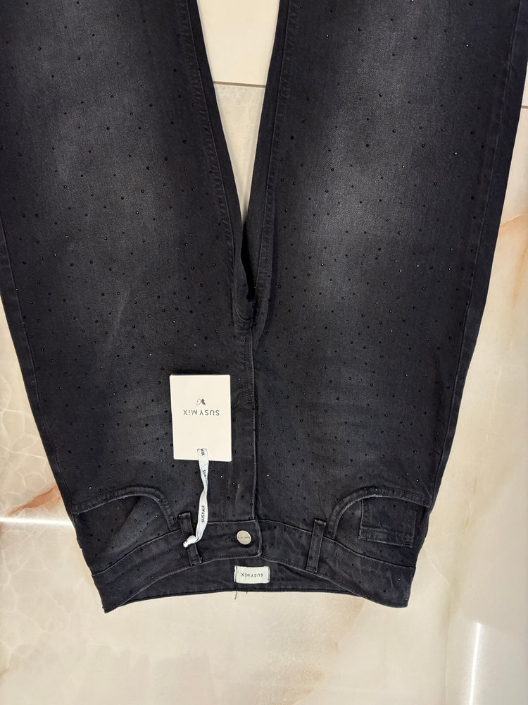 SUSY MIX - JEANS STRASS - NERO