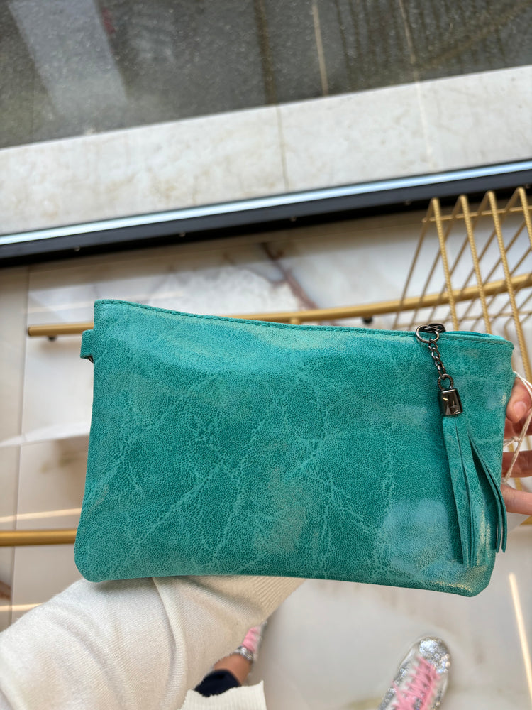 BORSA - POCHETTE - VERDE ACQUA