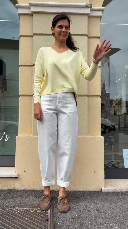 SUSY MIX - Pantalone Love  - Bianco