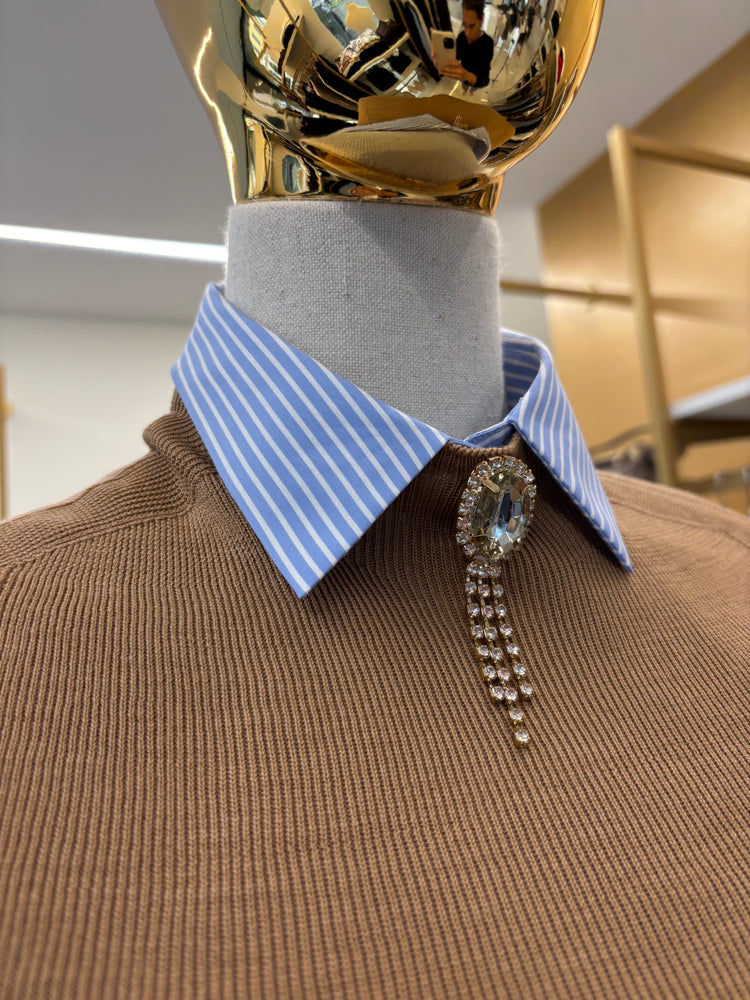 HAVEONE - MAGLIA MEZZO COLLO - CAMMELLO