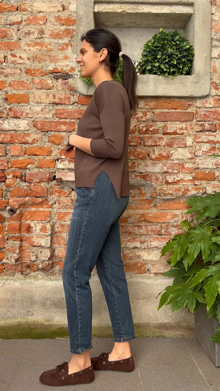 Carmen - Maglia girocollo - COD. ALLEGRA - Choco